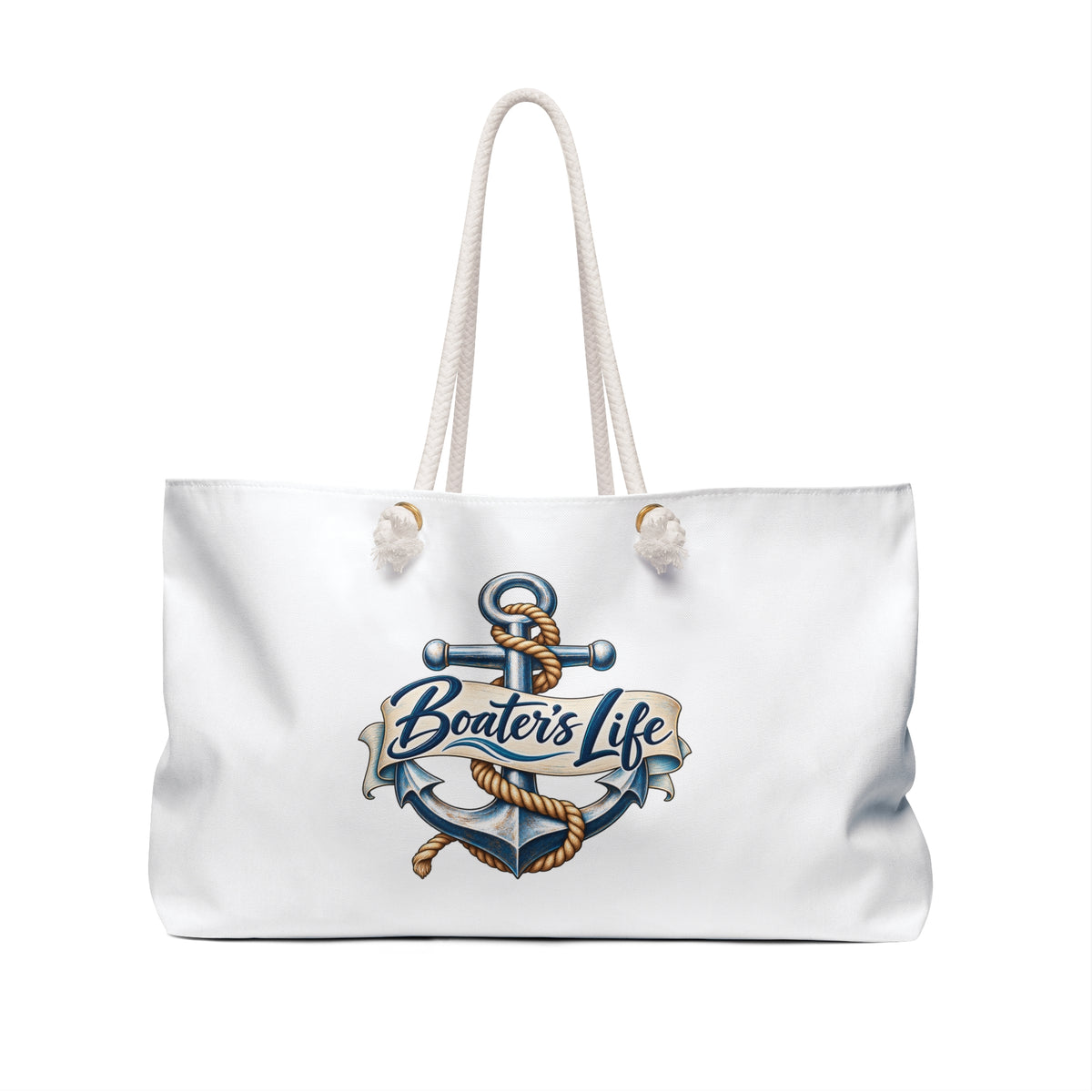 Boater's Life Weekender Bag — Nautical Anchor Travel Tote