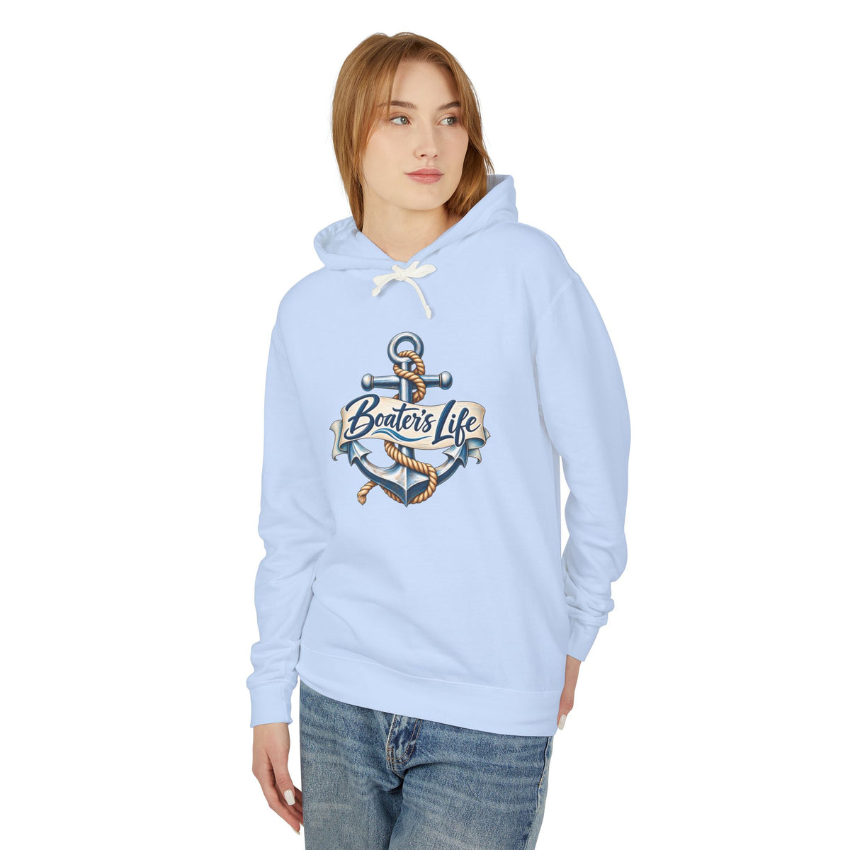 Boater's Life Anchor Unisex Hoodie — Nautical Boat Lover Lightweight Sweatshirt