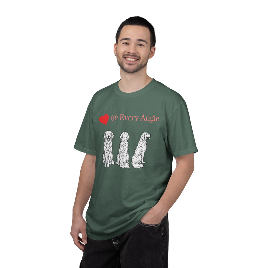 Golden Retriever Love T-Shirt — “@ Every Angle” Dog Portrait Tee - We can Customize with your dog breed