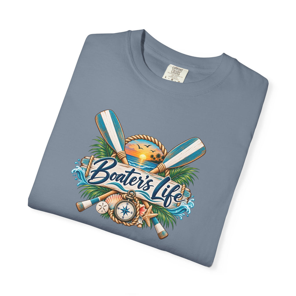 Boater's Life T-Shirt — Nautical Oars & Compass Beach Tee