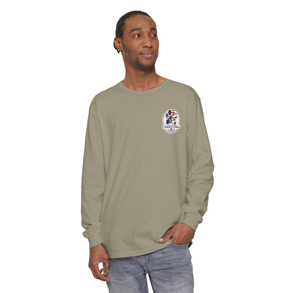 Patriotic Coast & Paws Signature Long Sleeve T‑Shirt