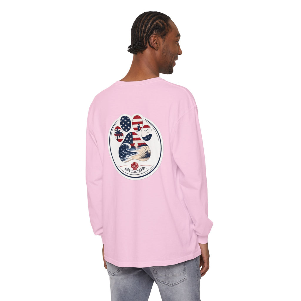 Patriotic Coast & Paws Signature Long Sleeve T‑Shirt
