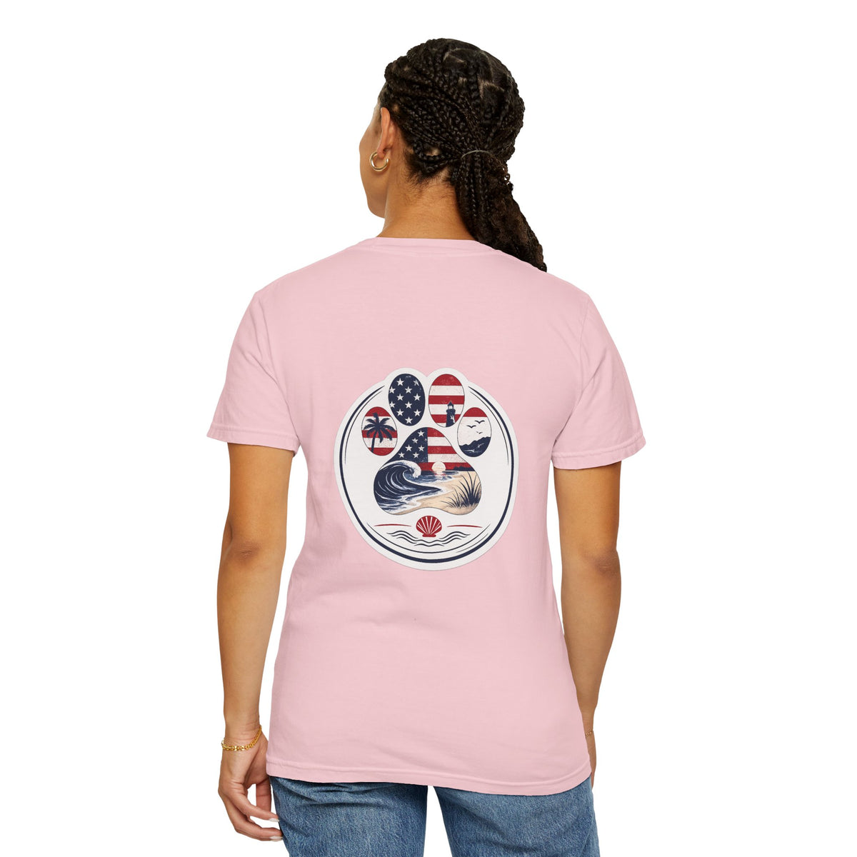 Coast & Paws Signature (Red, White & Blue) Unisex Garment-Dyed T-shirt