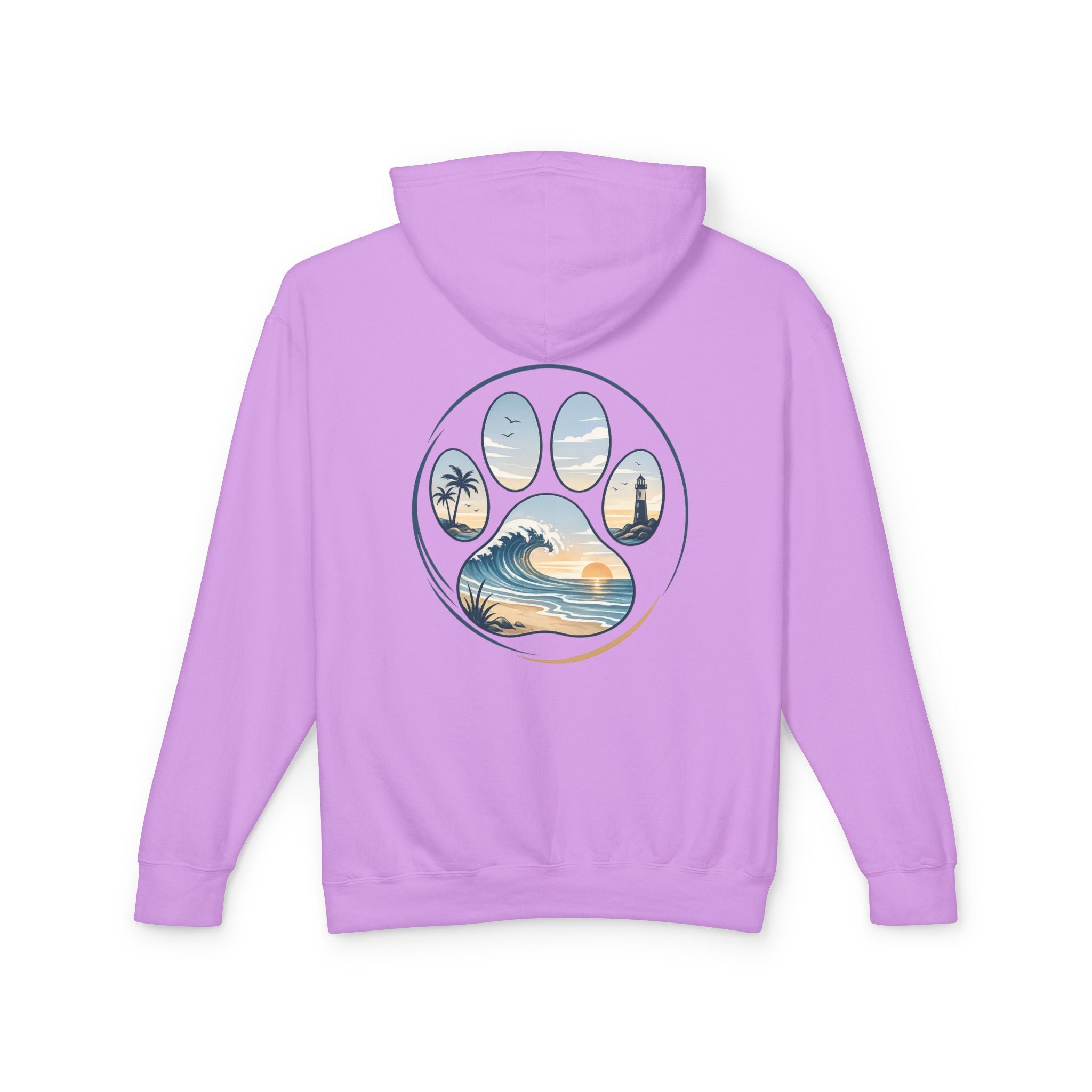 Coast & Paws Signature (Coastal Blue) Hoodie | Unisex Garment Dyed