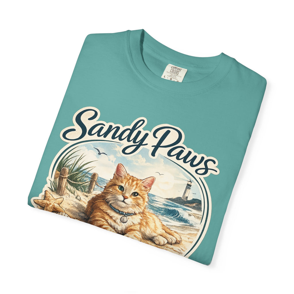 Sandy Paws Are Purrfect Beach Cat T-Shirt