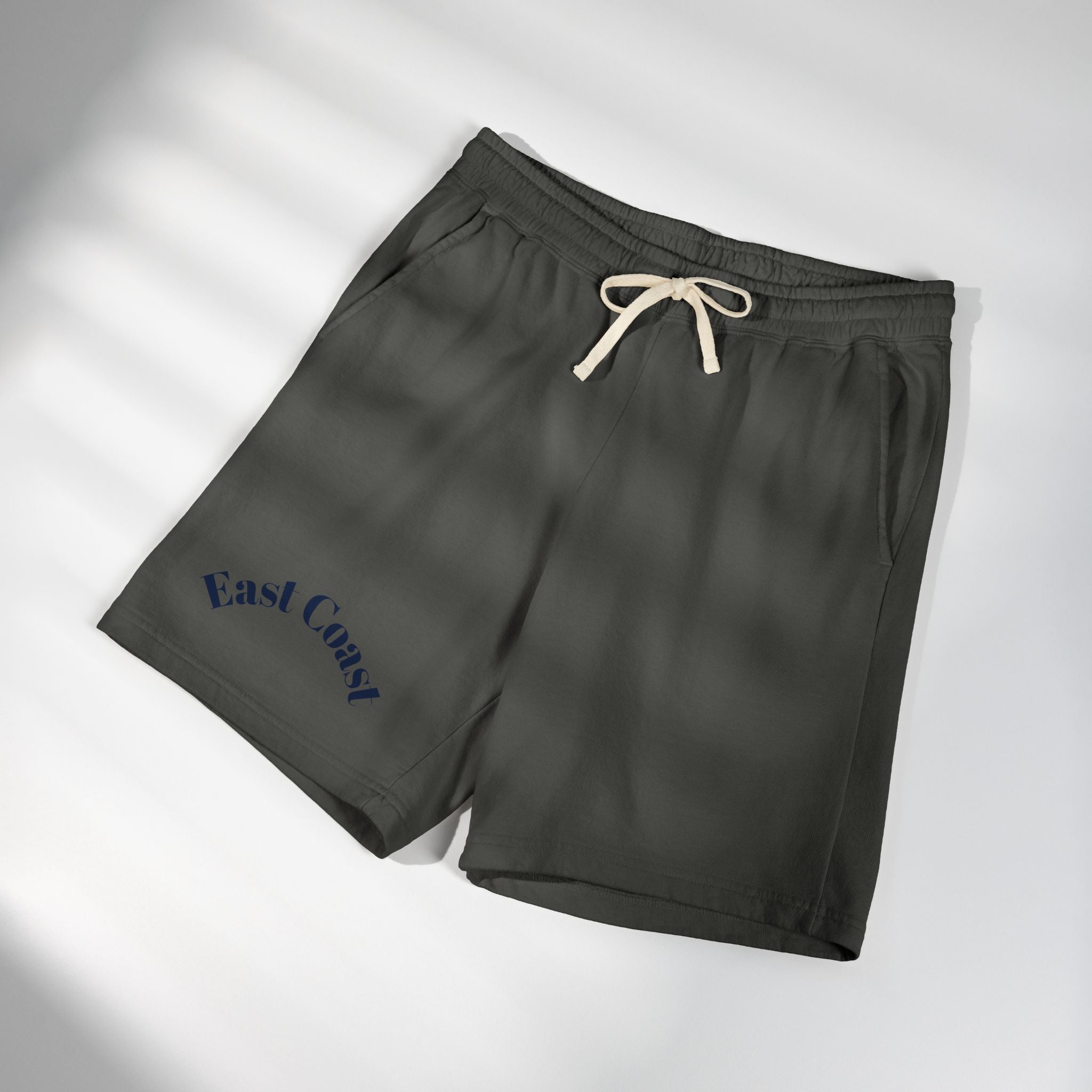 East Coast Graphic Sweat Shorts — Lightweight Garment-Dyed Fleece