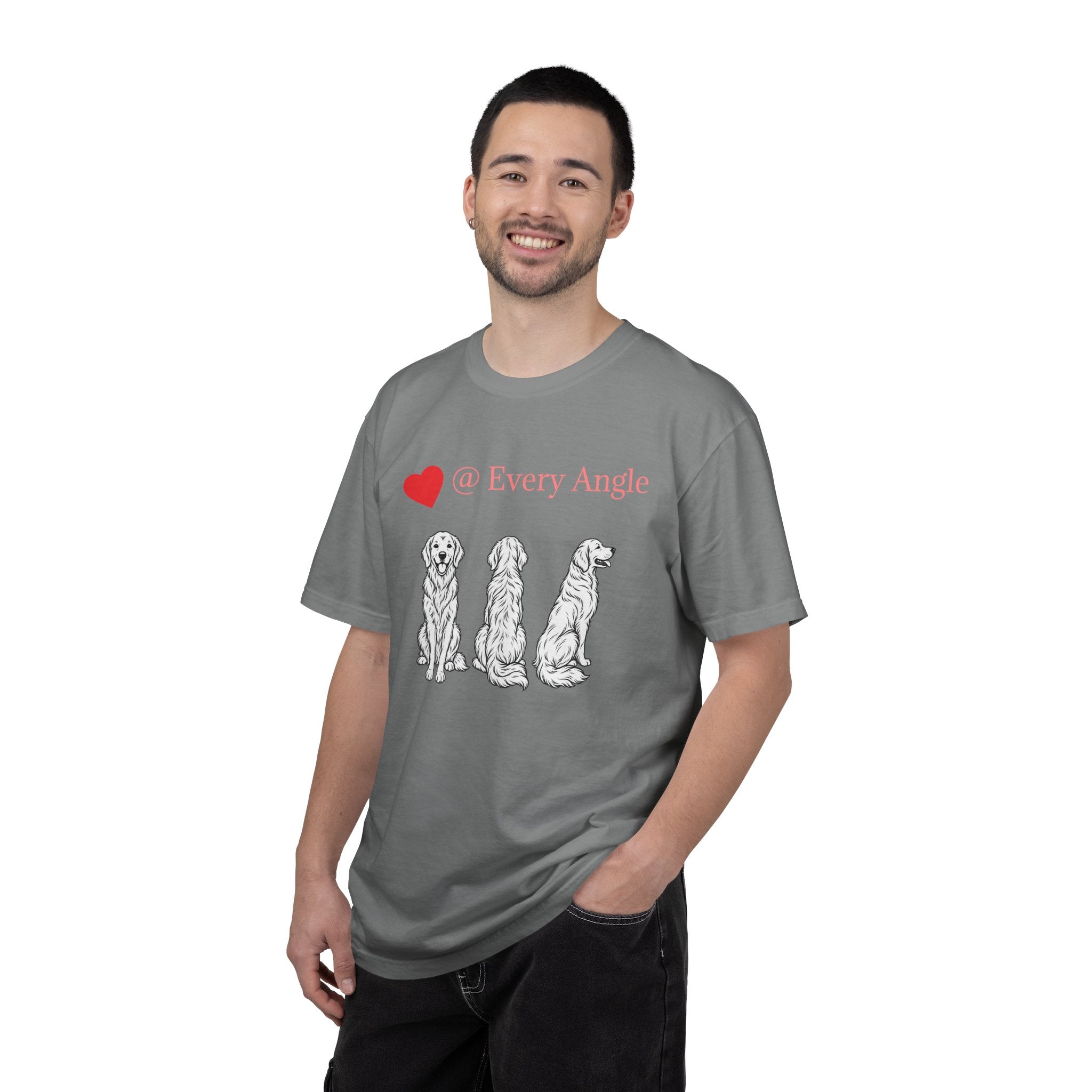 Golden Retriever Love T-Shirt — “@ Every Angle” Dog Portrait Tee - We can Customize with your dog breed