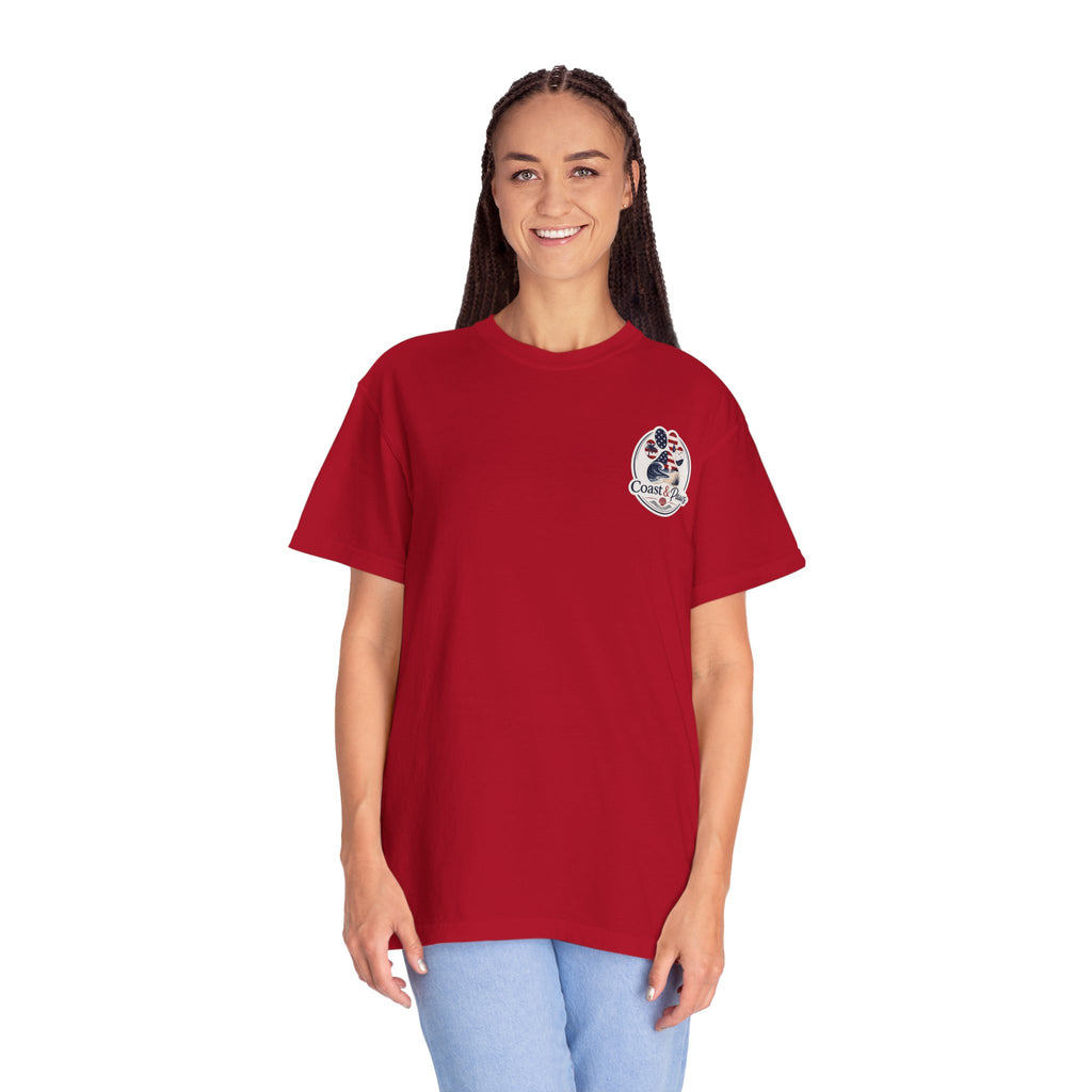 Coast & Paws Signature (Red, White & Blue) Unisex Garment-Dyed T-shirt