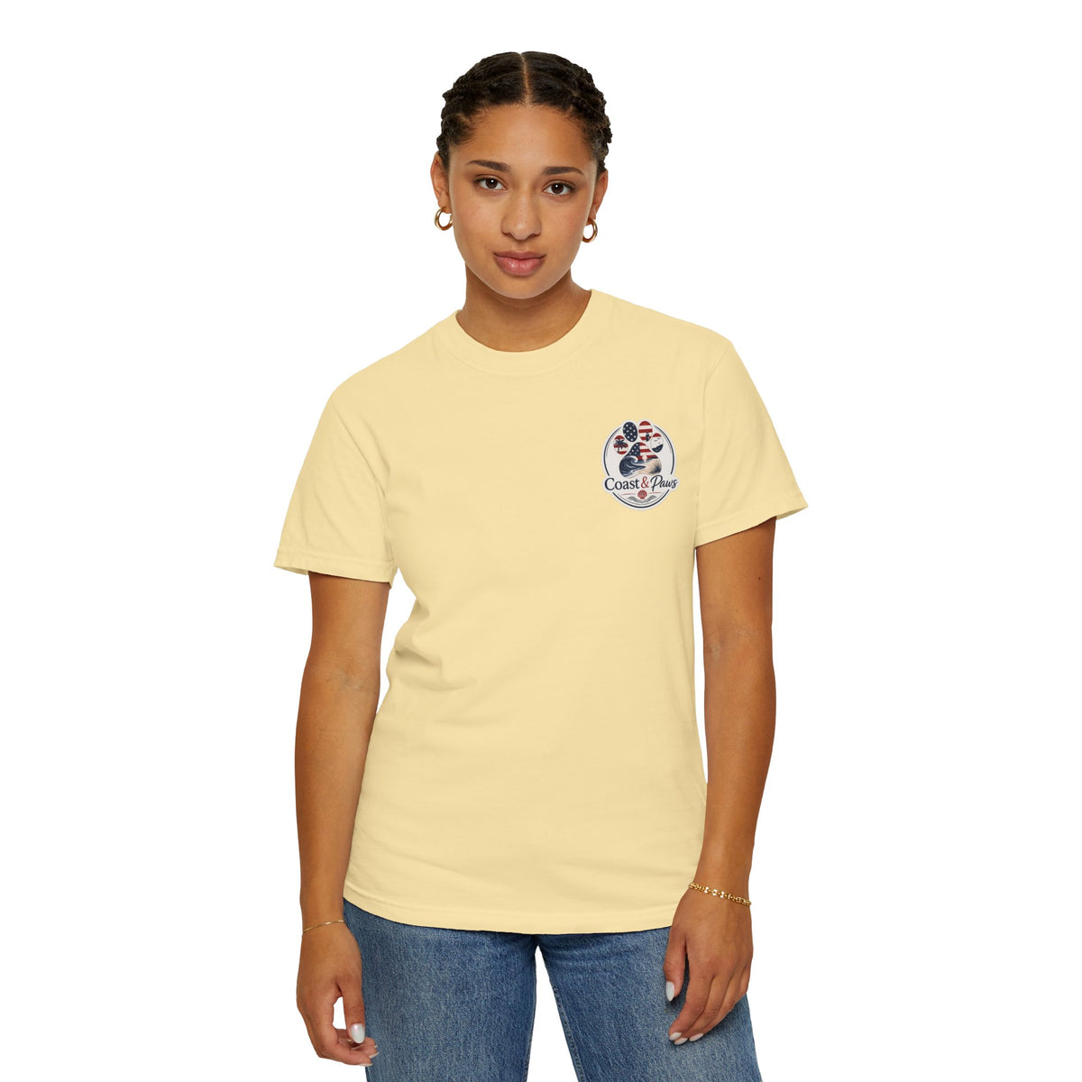Coast & Paws Signature (Red, White & Blue) Unisex Garment-Dyed T-shirt