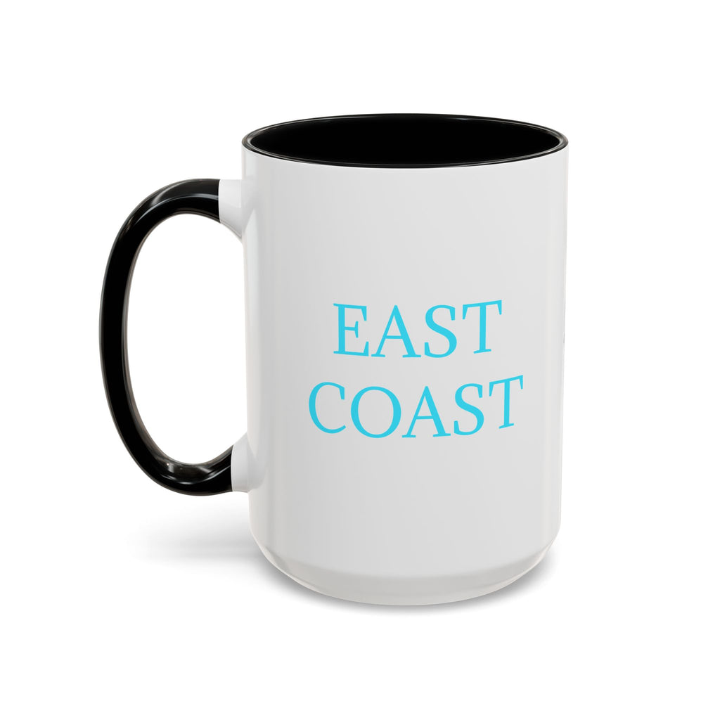EAST Coast Coffee Mug — Coastal Blue Accent Ceramic Mug (11/15oz)
