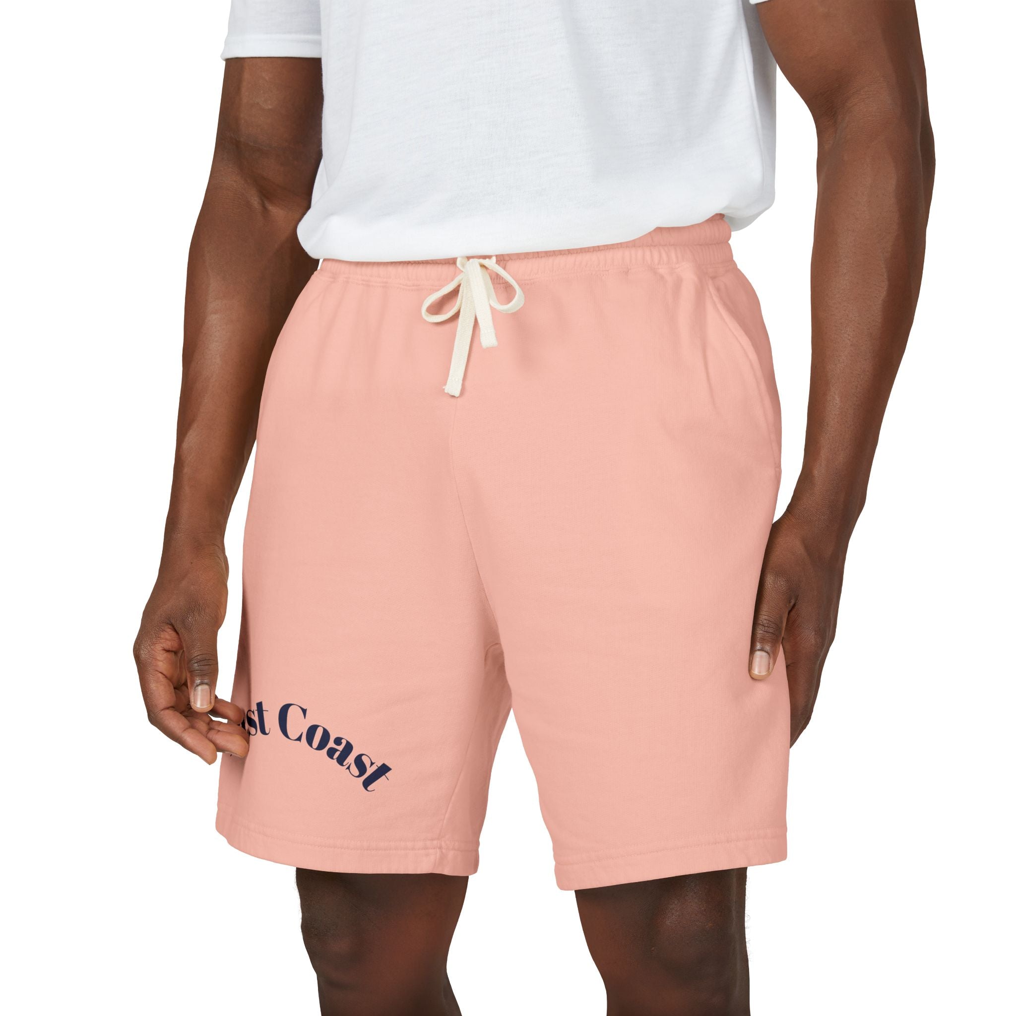 East Coast Graphic Sweat Shorts — Lightweight Garment-Dyed Fleece