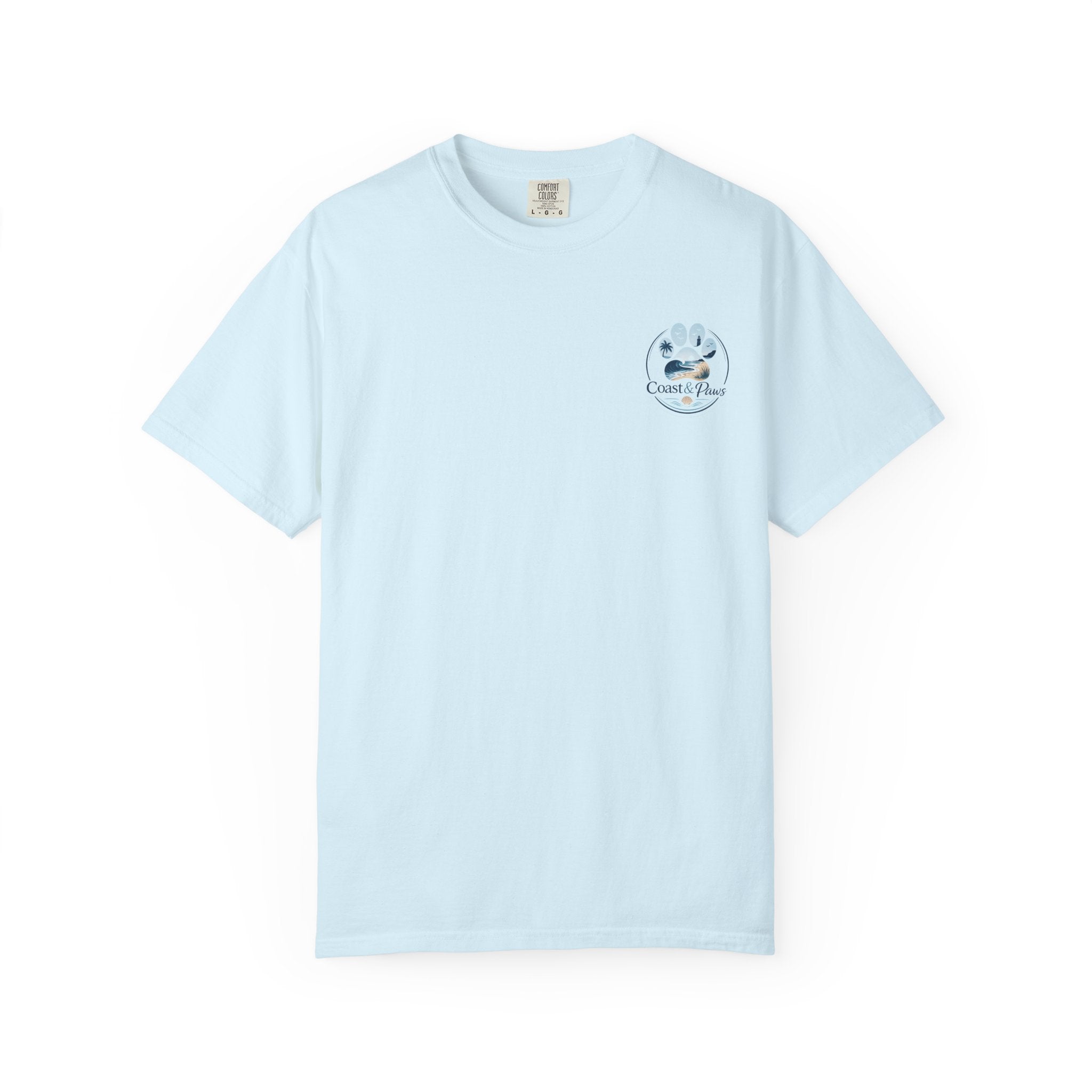 Coast & Paws Signature (Coastal Blue) Unisex Garment-Dyed T-shirt