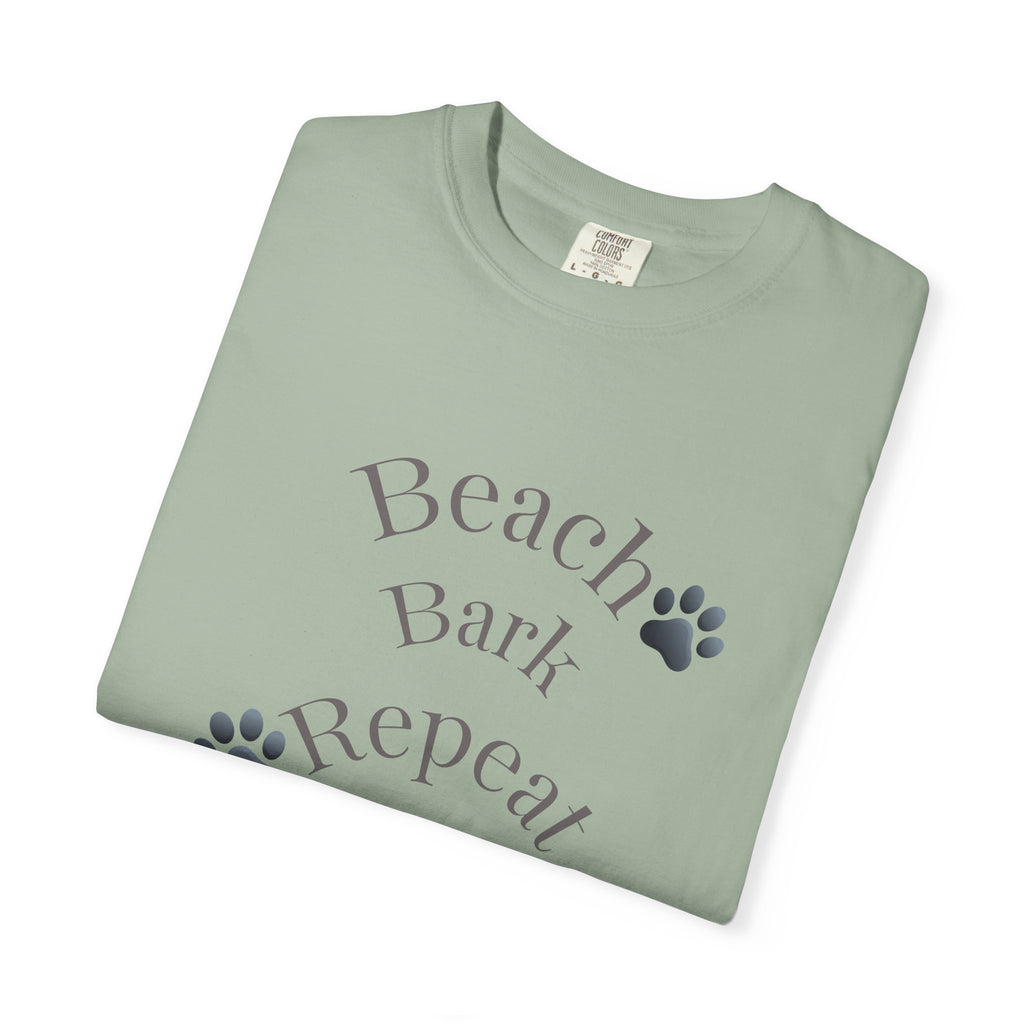 Beach Bark Repeat T-Shirt — Casual Dog Lover Tee
