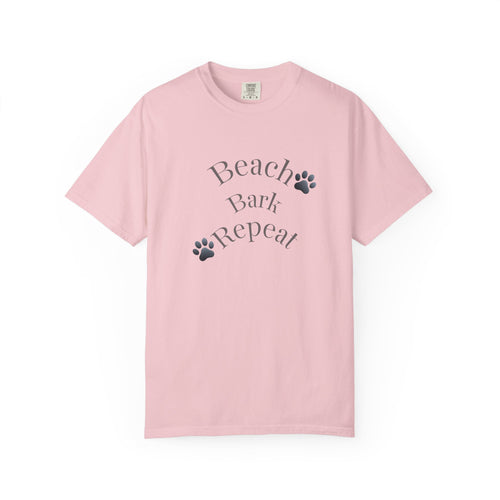 Beach Bark Repeat T-Shirt — Casual Dog Lover Tee