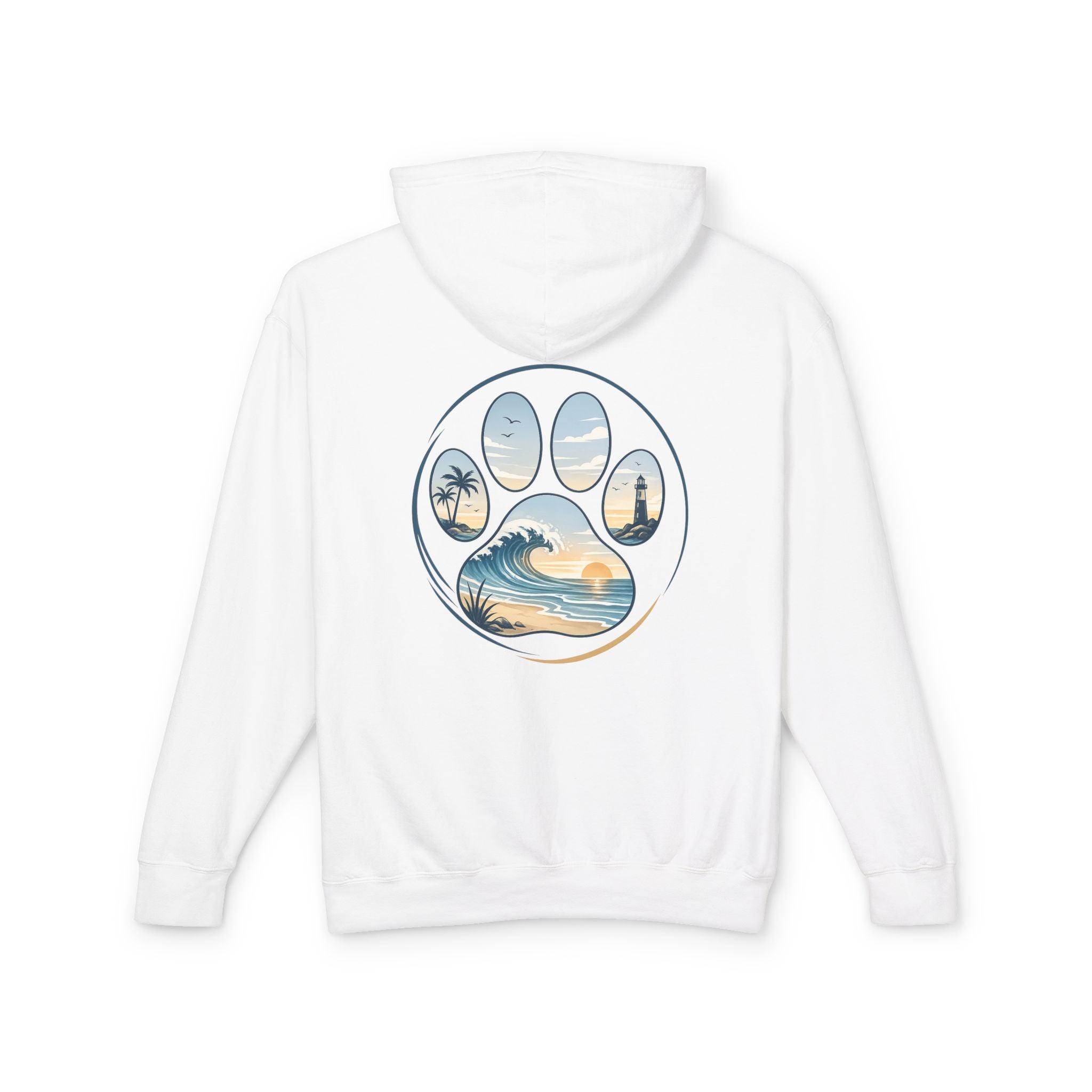 Coast & Paws Signature (Coastal Blue) Hoodie | Unisex Garment Dyed