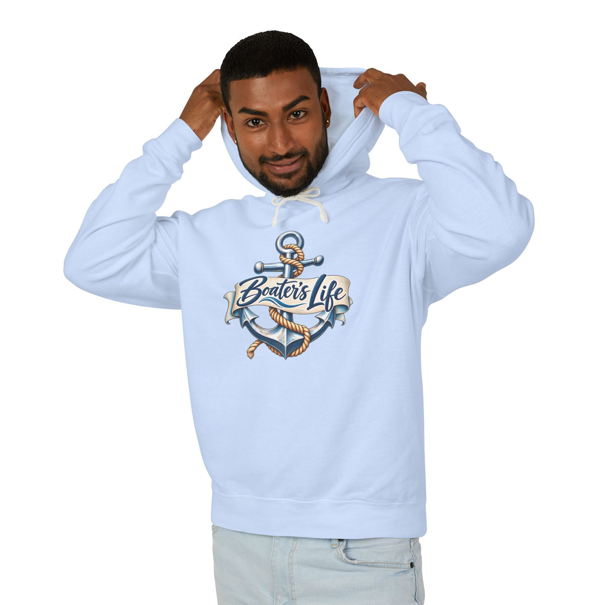 Boater's Life Anchor Unisex Hoodie — Nautical Boat Lover Lightweight Sweatshirt