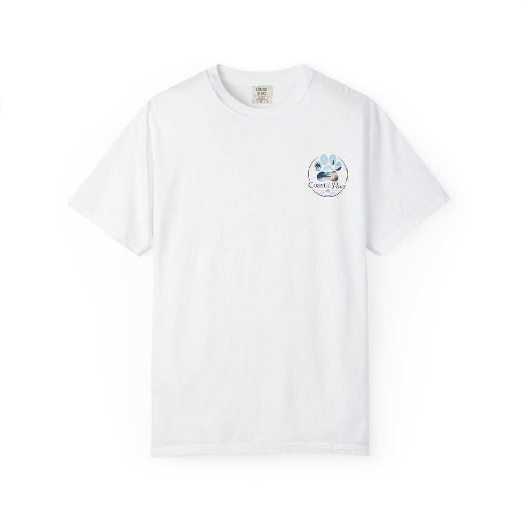 Coast & Paws Signature (Coastal Blue) Unisex Garment-Dyed T-shirt