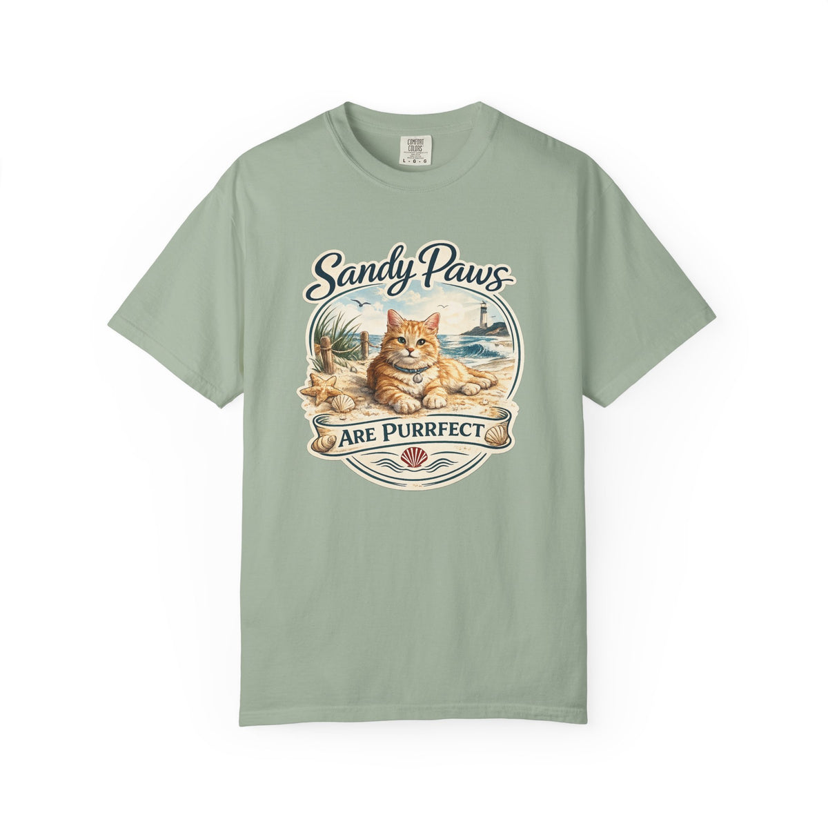 Sandy Paws Are Purrfect Beach Cat T-Shirt