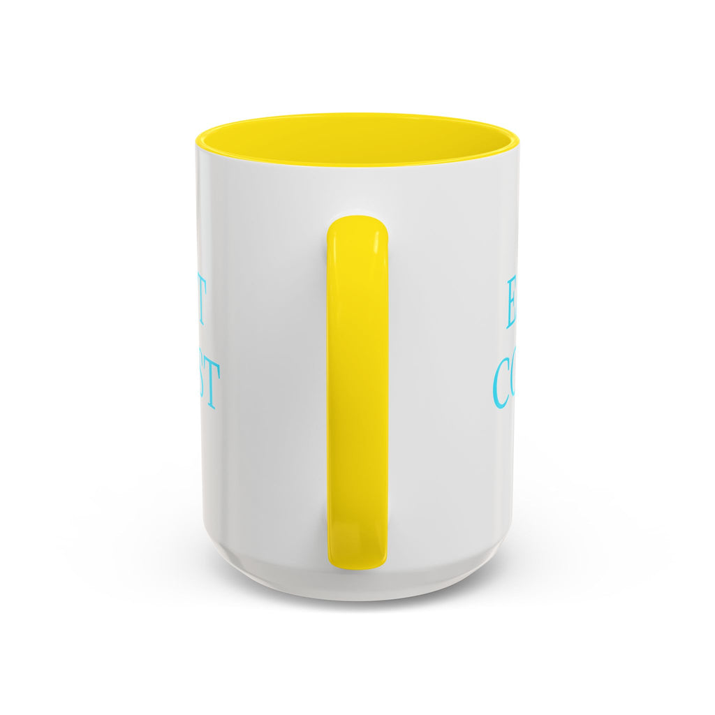 EAST Coast Coffee Mug — Coastal Blue Accent Ceramic Mug (11/15oz)