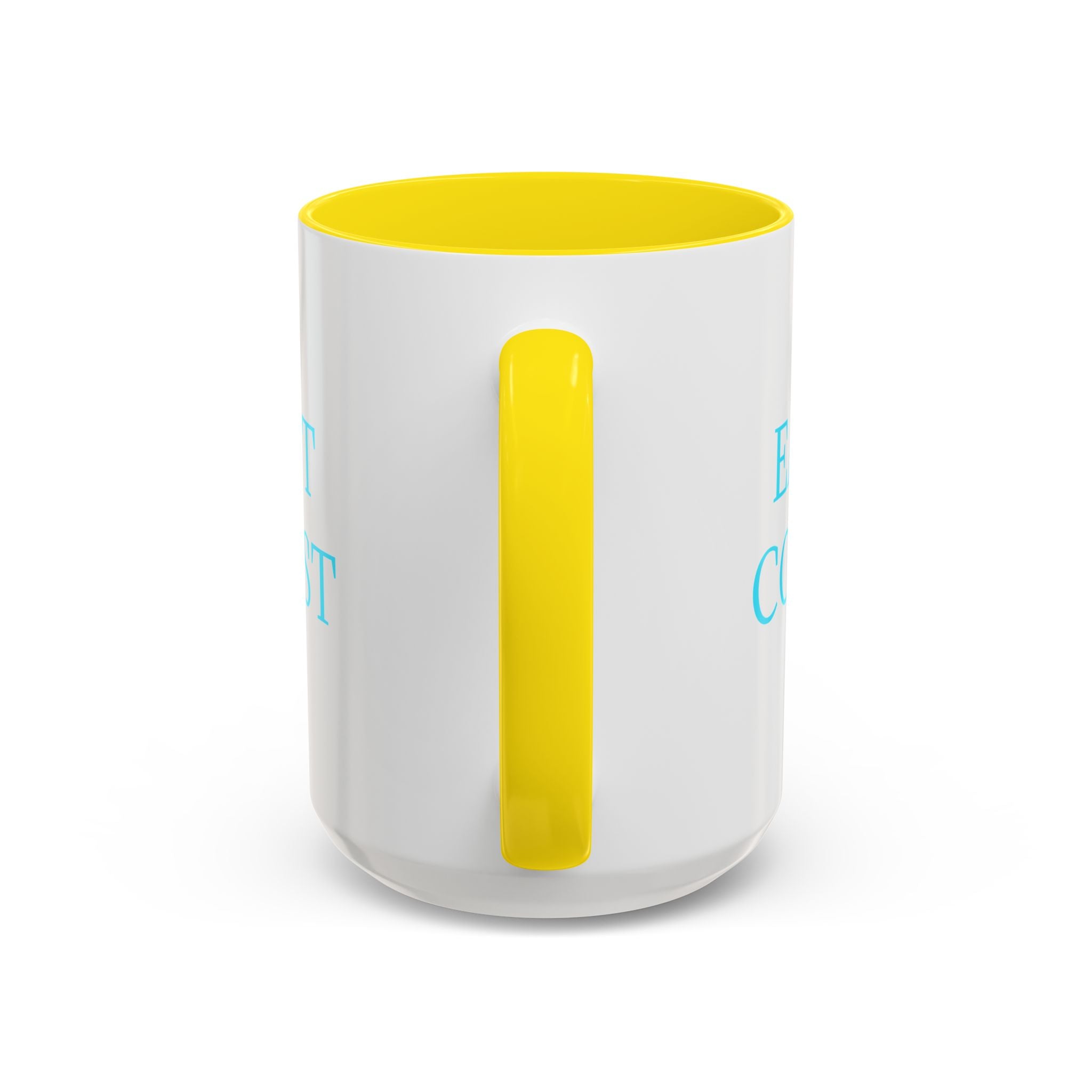 EAST Coast Coffee Mug — Coastal Blue Accent Ceramic Mug (11/15oz)