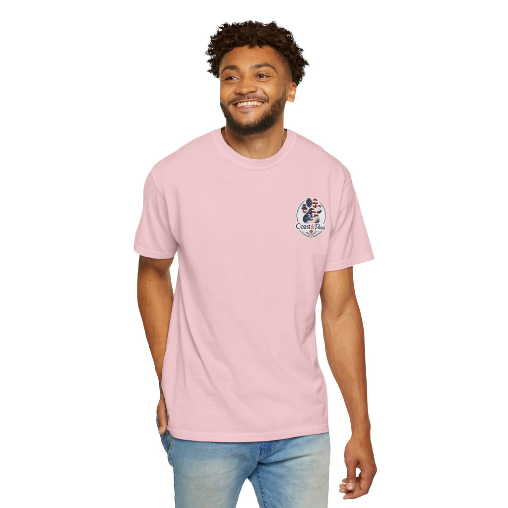 Coast & Paws Signature (Red, White & Blue) Unisex Garment-Dyed T-shirt
