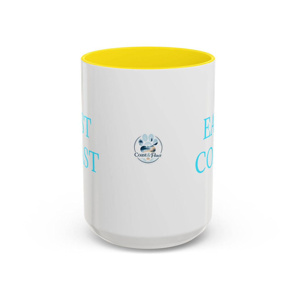 EAST Coast Coffee Mug — Coastal Blue Accent Ceramic Mug (11/15oz)