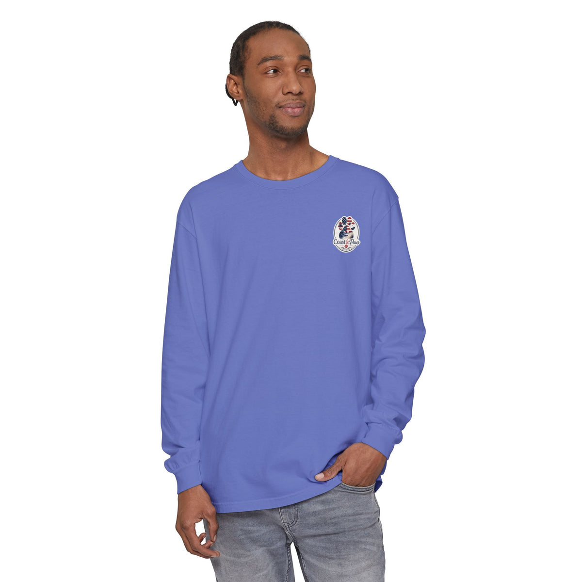 Patriotic Coast & Paws Signature Long Sleeve T‑Shirt