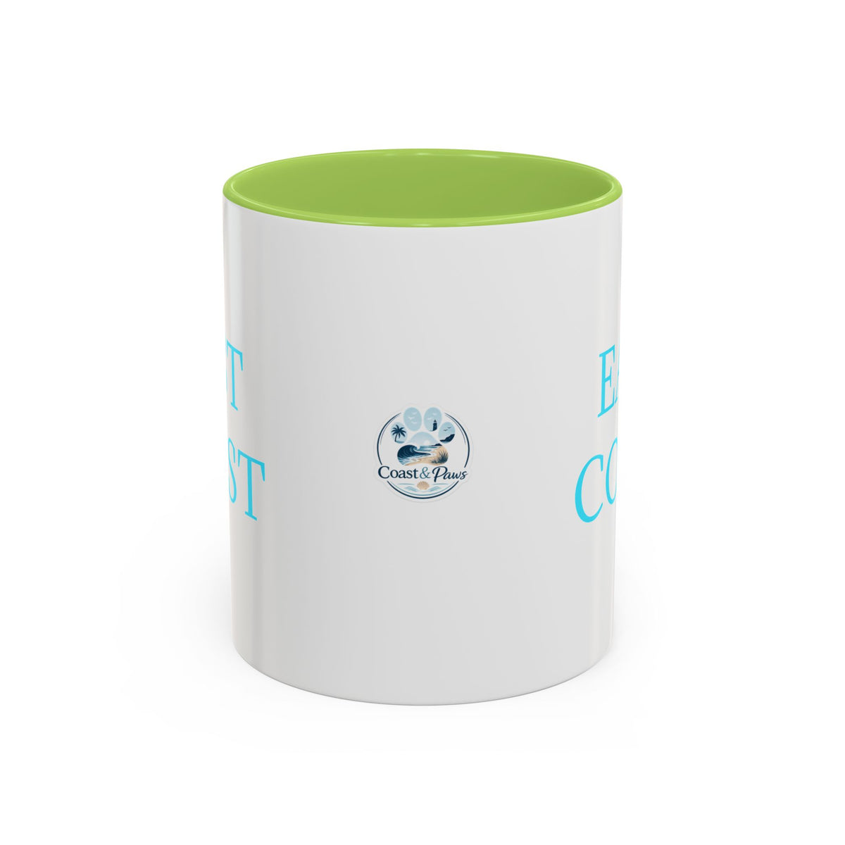 EAST Coast Coffee Mug — Coastal Blue Accent Ceramic Mug (11/15oz)