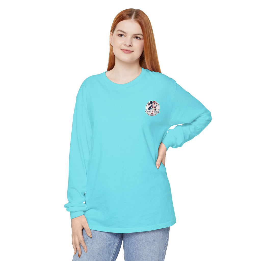 Patriotic Coast & Paws Signature Long Sleeve T‑Shirt