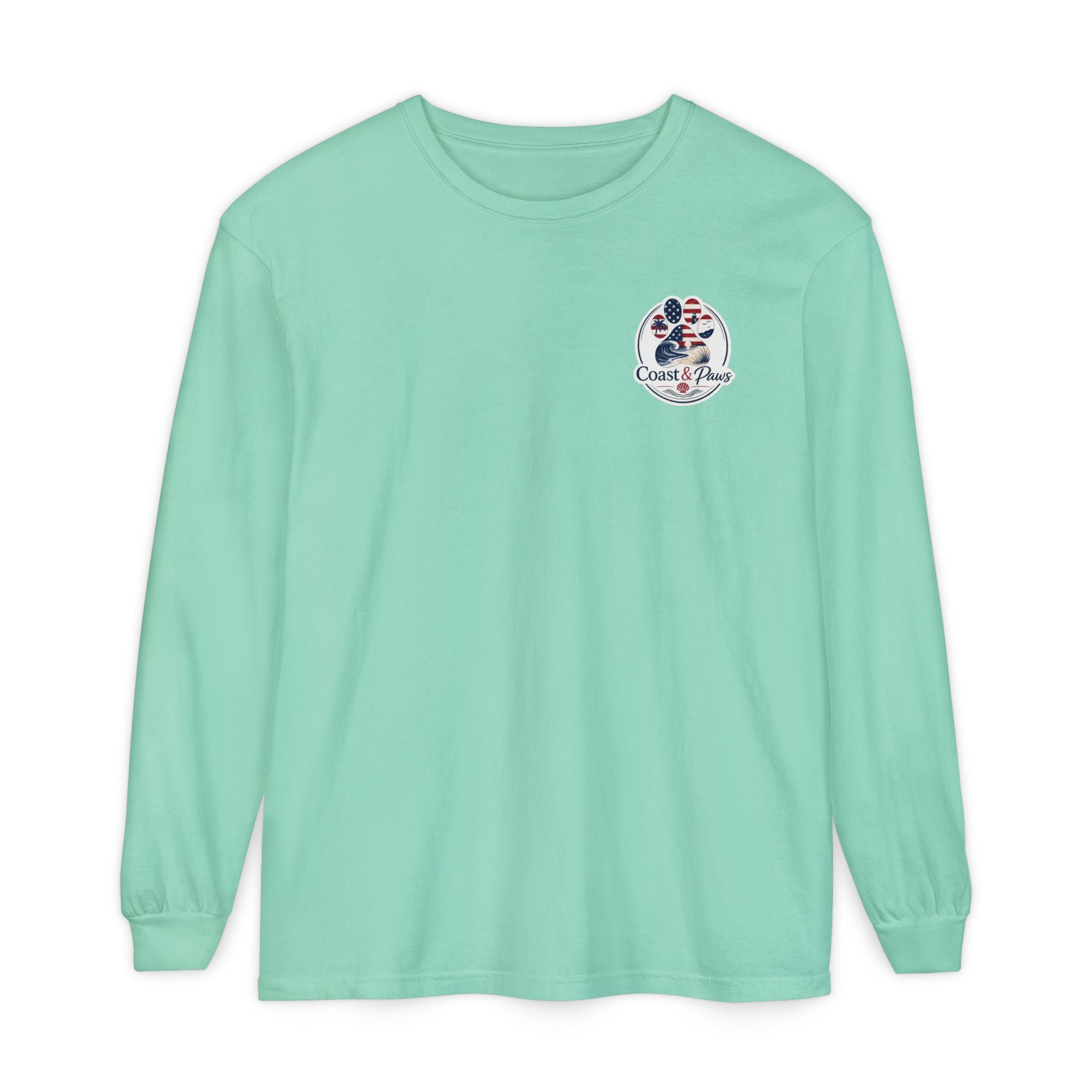 Patriotic Coast & Paws Signature Long Sleeve T‑Shirt
