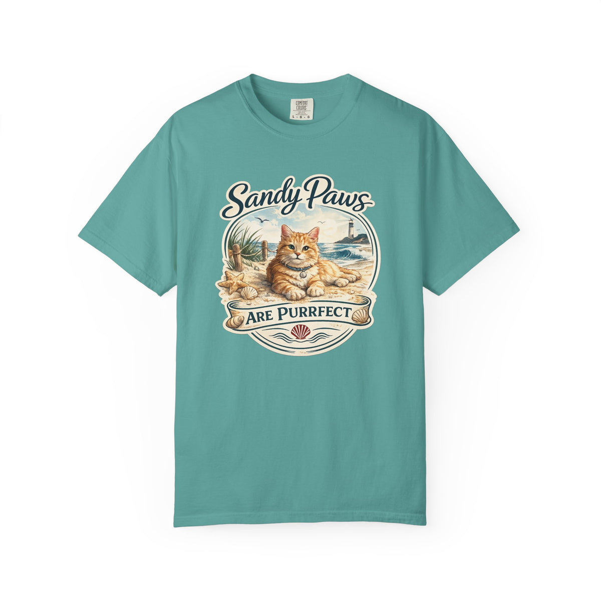 Sandy Paws Are Purrfect Beach Cat T-Shirt