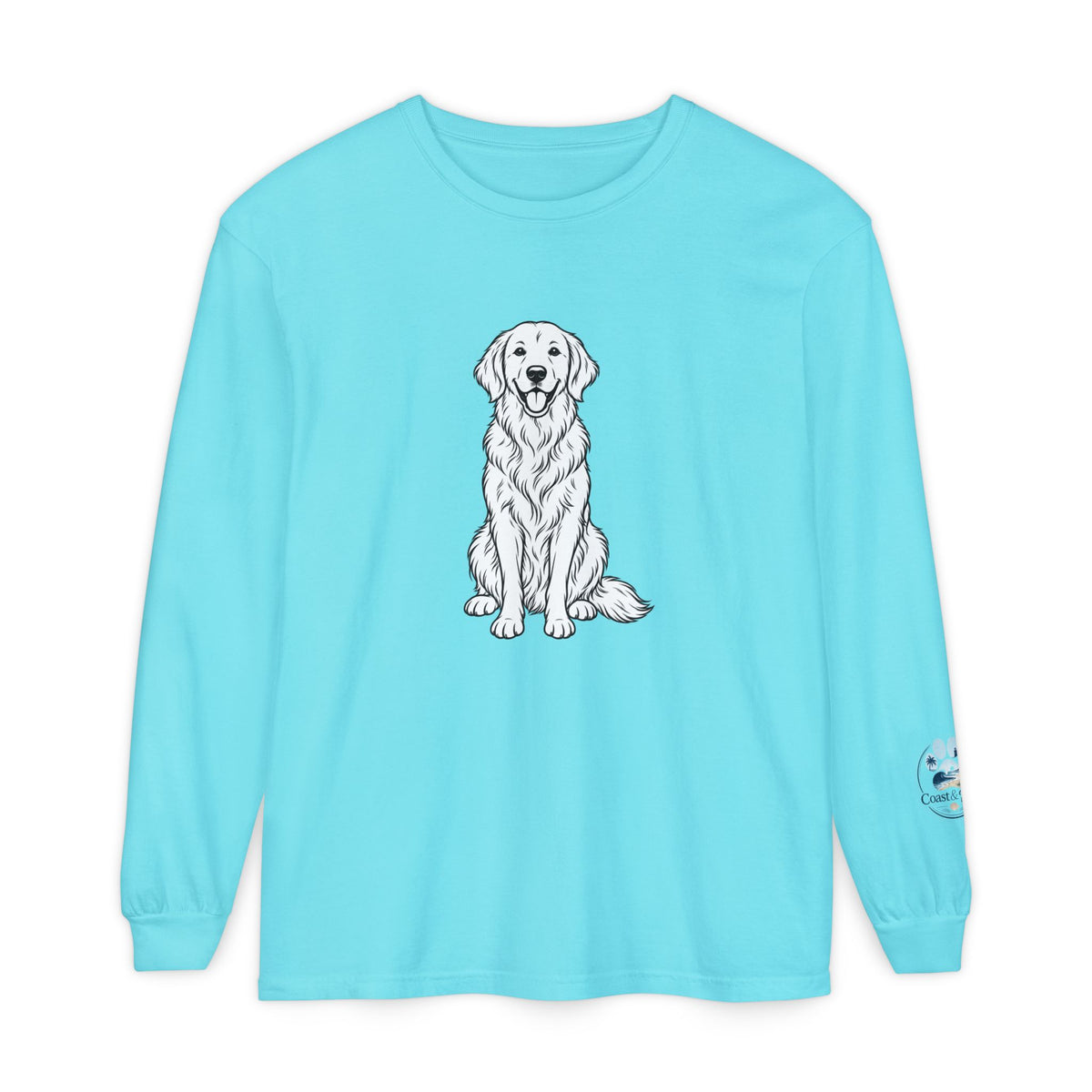 Golden Retriever Front & Back Unisex Long Sleeve Tee
