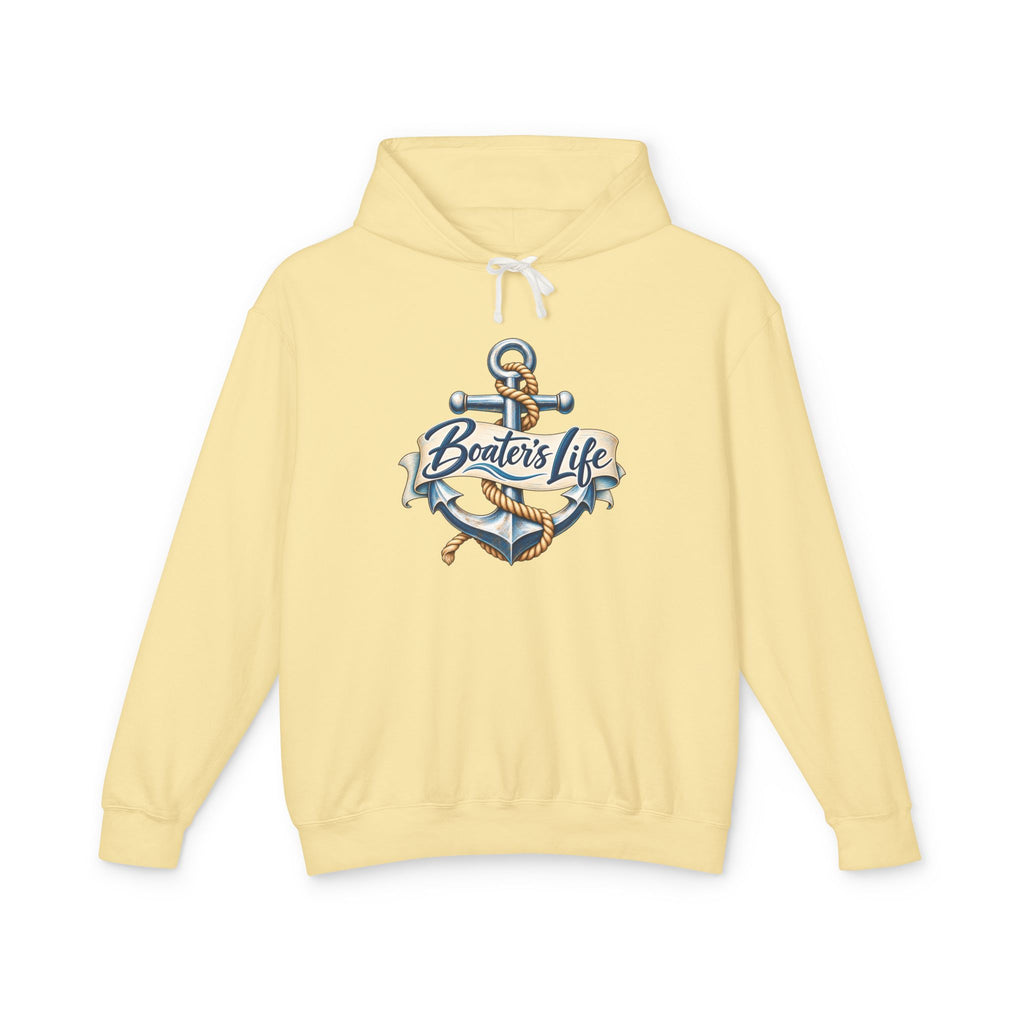 Boater's Life Anchor Unisex Hoodie — Nautical Boat Lover Lightweight Sweatshirt