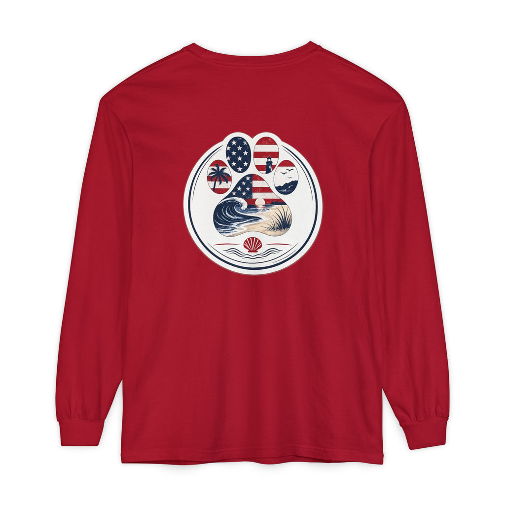 Patriotic Coast & Paws Signature Long Sleeve T‑Shirt