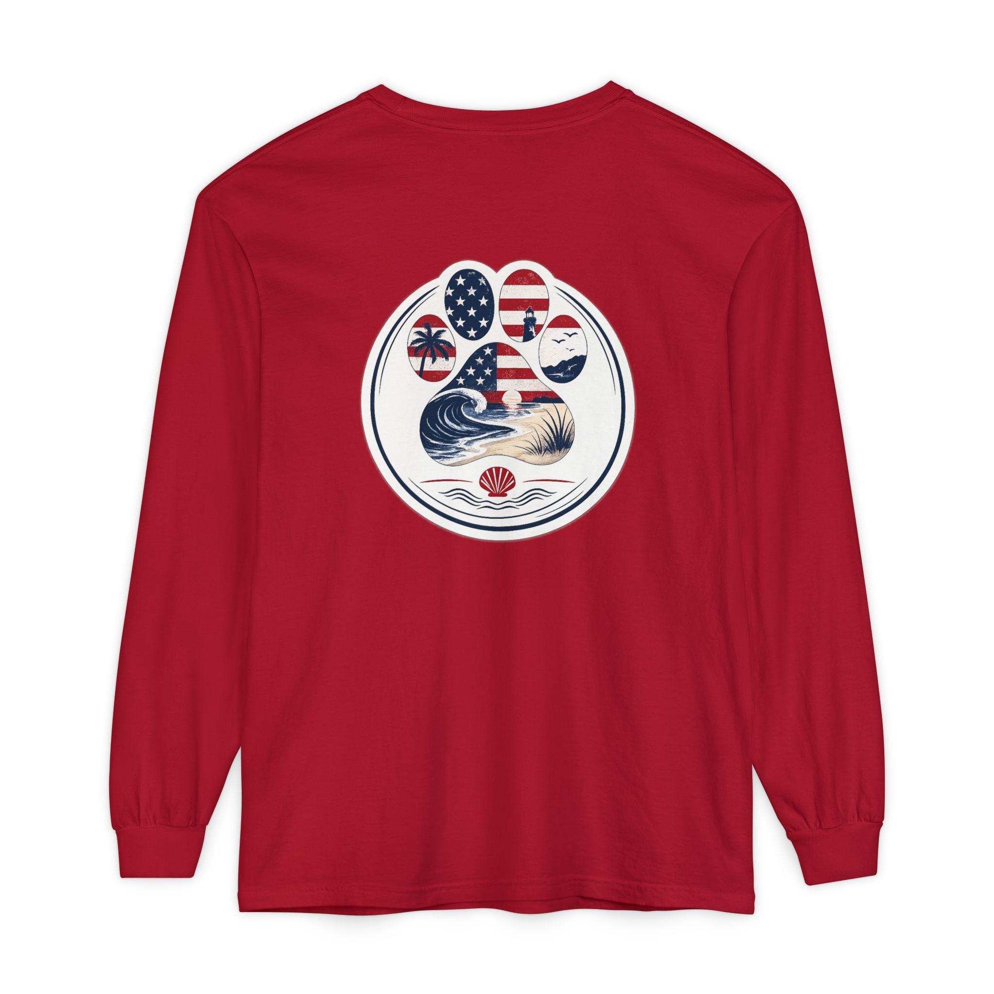 Patriotic Coast & Paws Signature Long Sleeve T‑Shirt