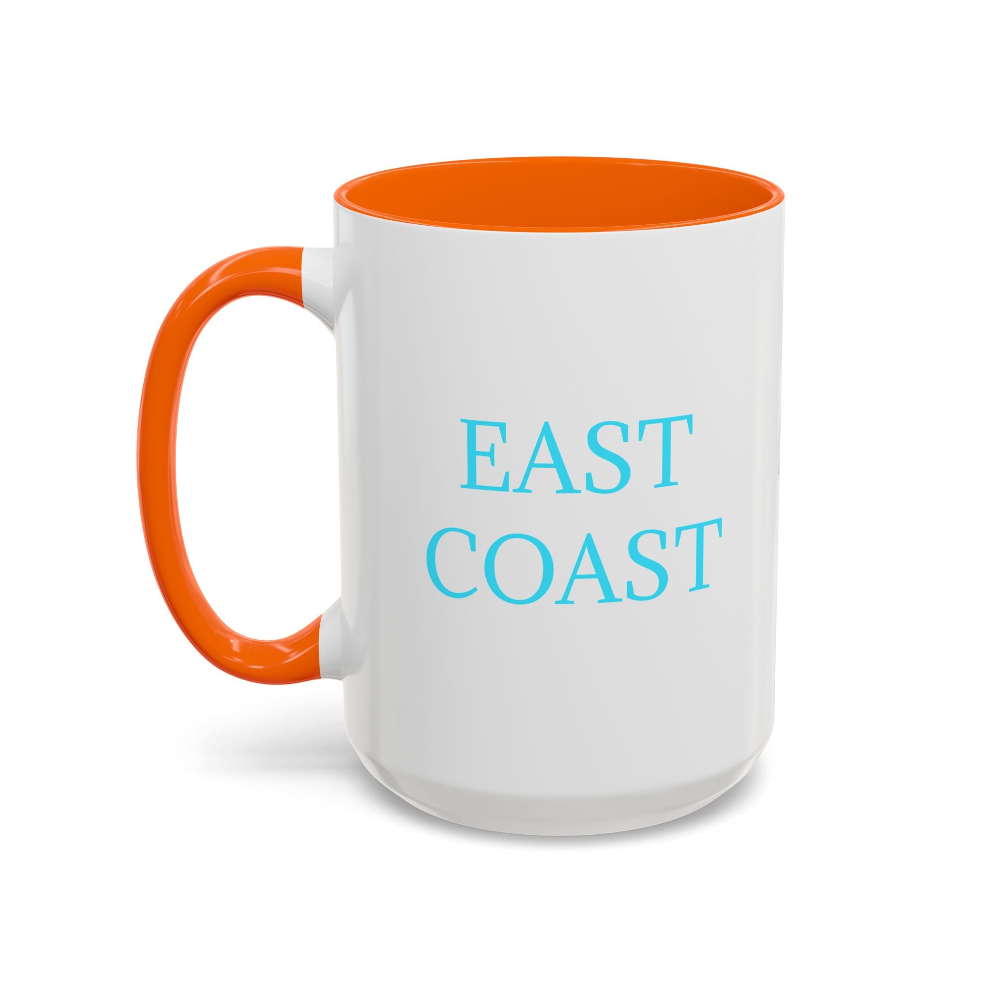 EAST Coast Coffee Mug — Coastal Blue Accent Ceramic Mug (11/15oz)
