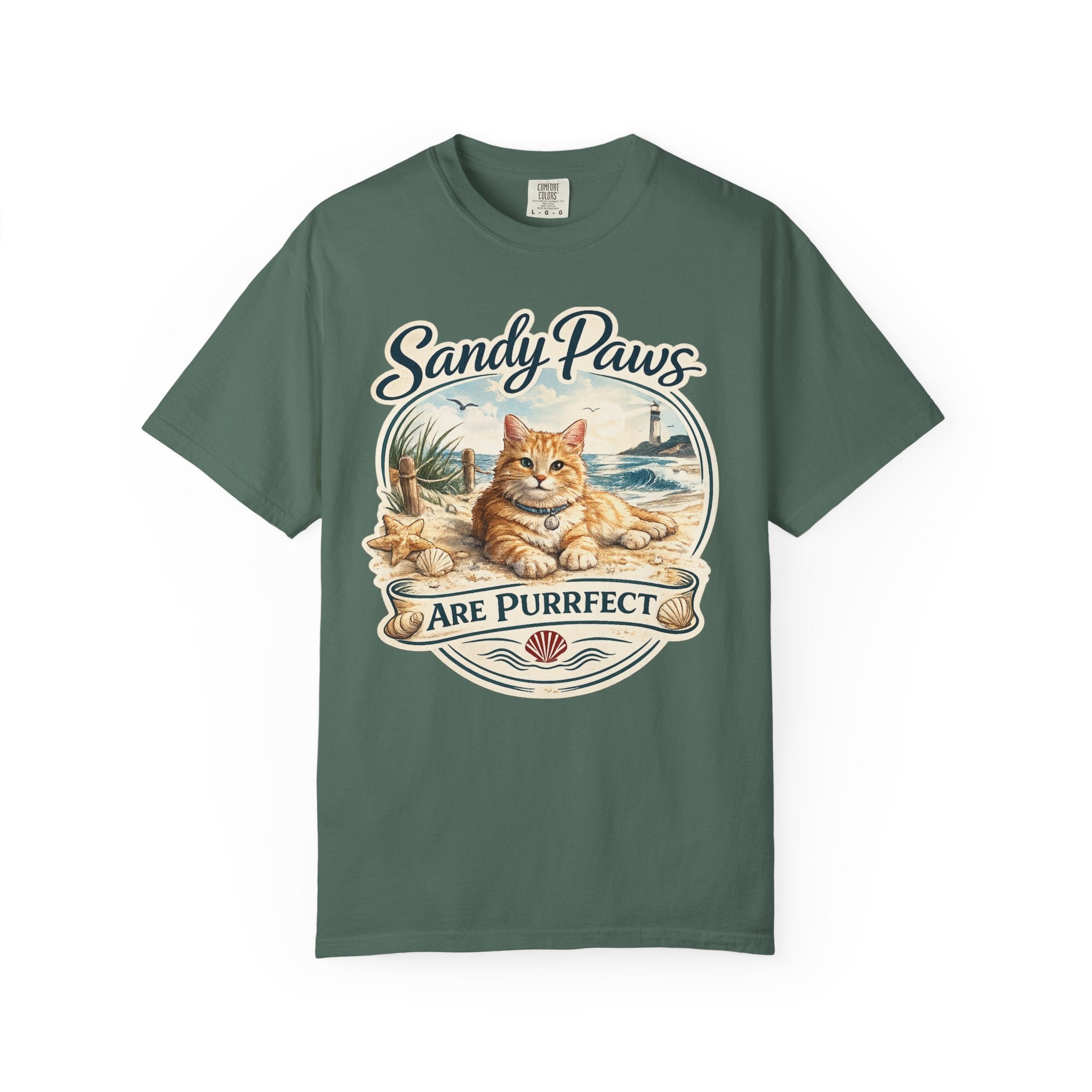 Sandy Paws Are Purrfect Beach Cat T-Shirt
