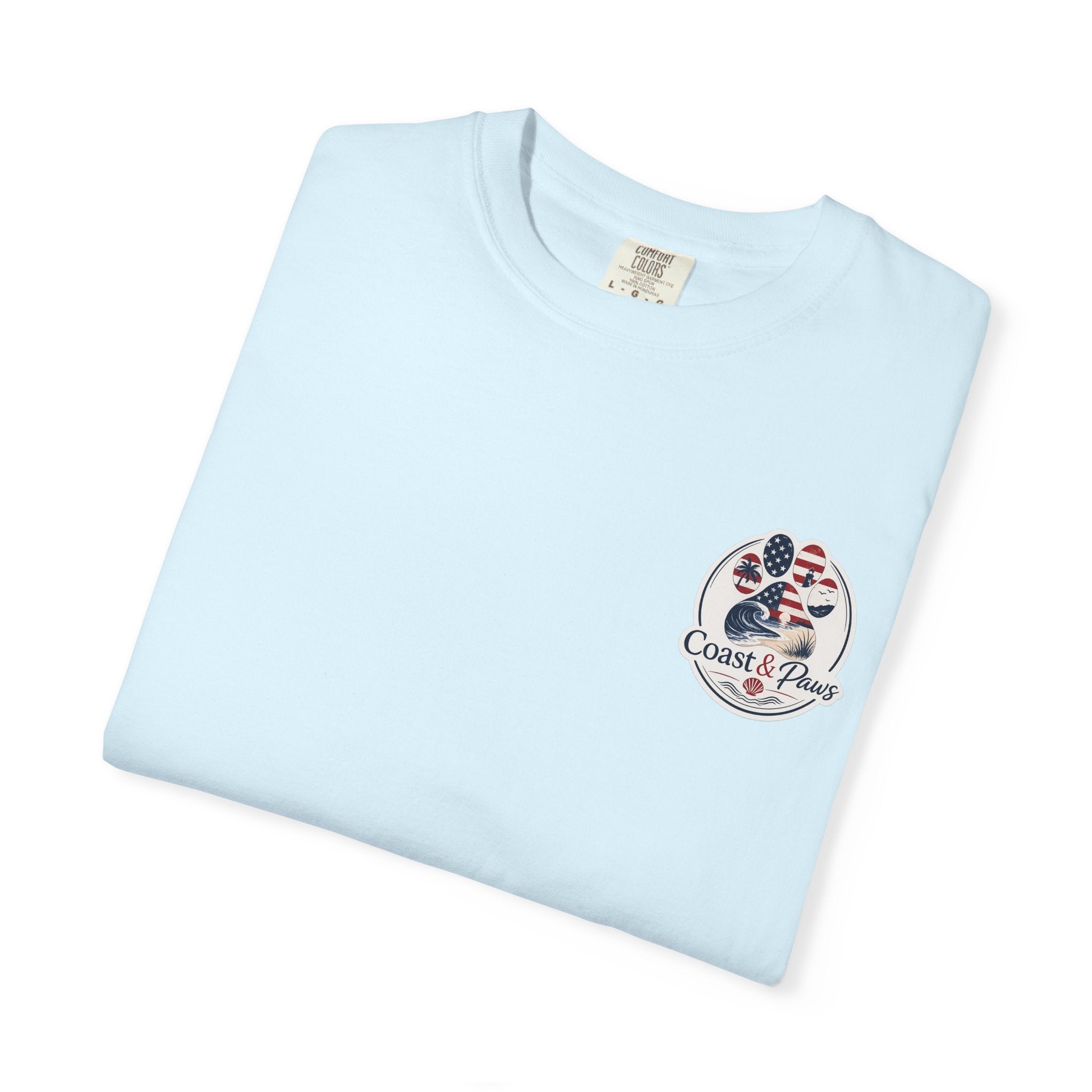 Coast & Paws Signature (Red, White & Blue) Unisex Garment-Dyed T-shirt