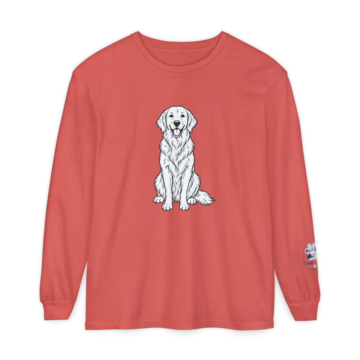 Golden Retriever Front & Back Unisex Long Sleeve Tee
