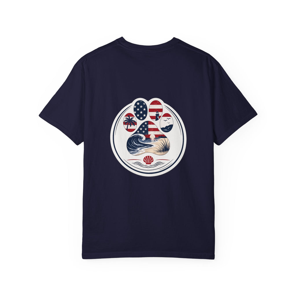 Coast & Paws Signature (Red, White & Blue) Unisex Garment-Dyed T-shirt