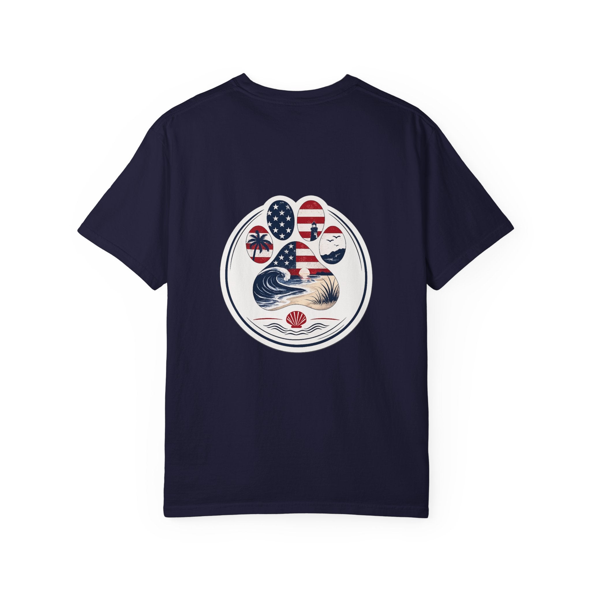 Coast & Paws Signature (Red, White & Blue) Unisex Garment-Dyed T-shirt