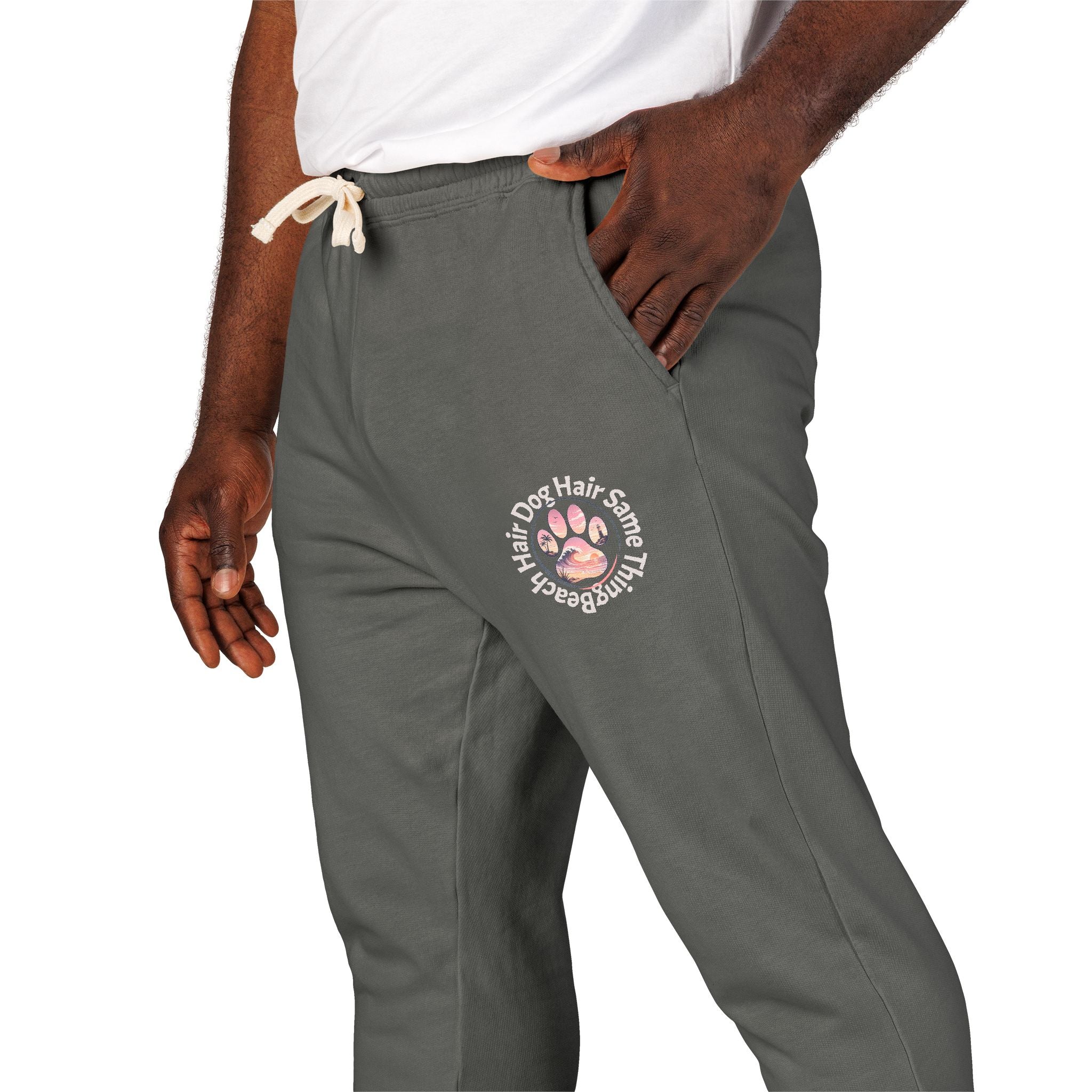 Beach Hair, Dog Hair, Same Thing Sweatpants — Garment-Dyed Fleece Joggers
