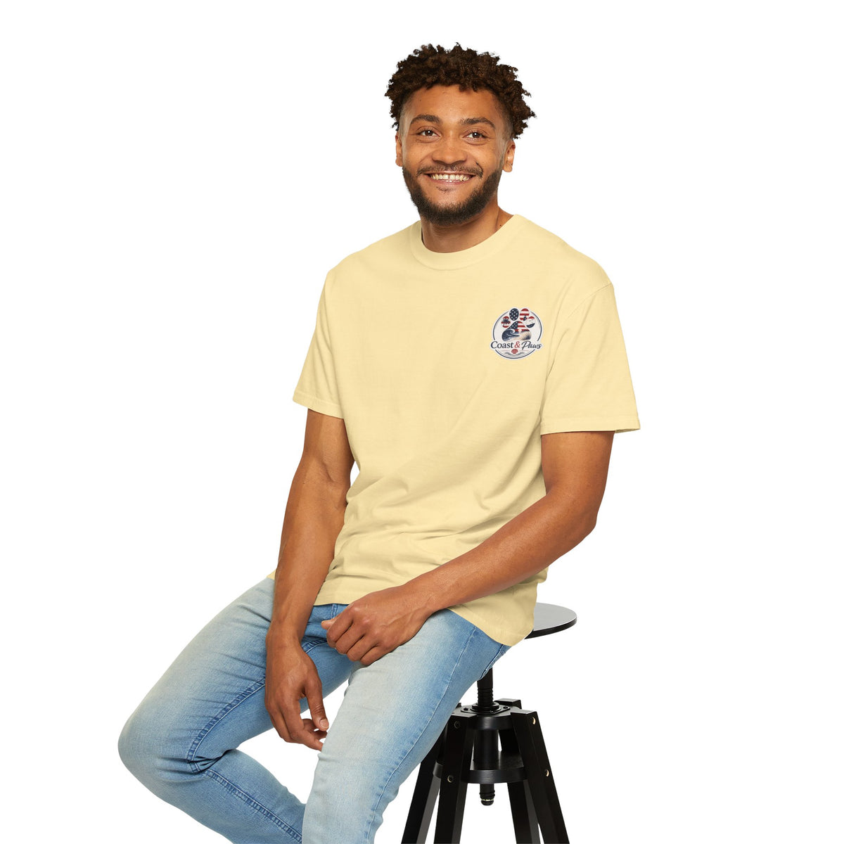 Coast & Paws Signature (Red, White & Blue) Unisex Garment-Dyed T-shirt