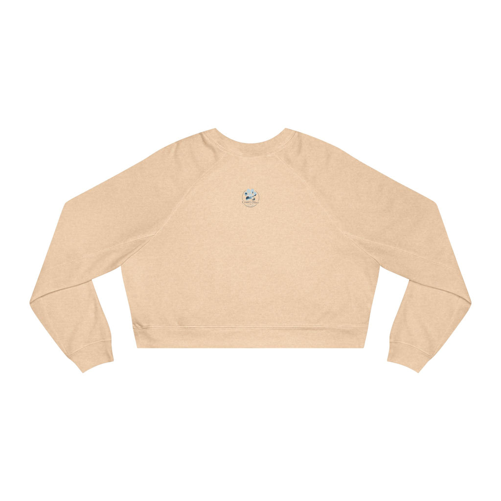 Cropped Pullover – Golden Retriever Beach "Sip Happens My Dog Understands" Graphic