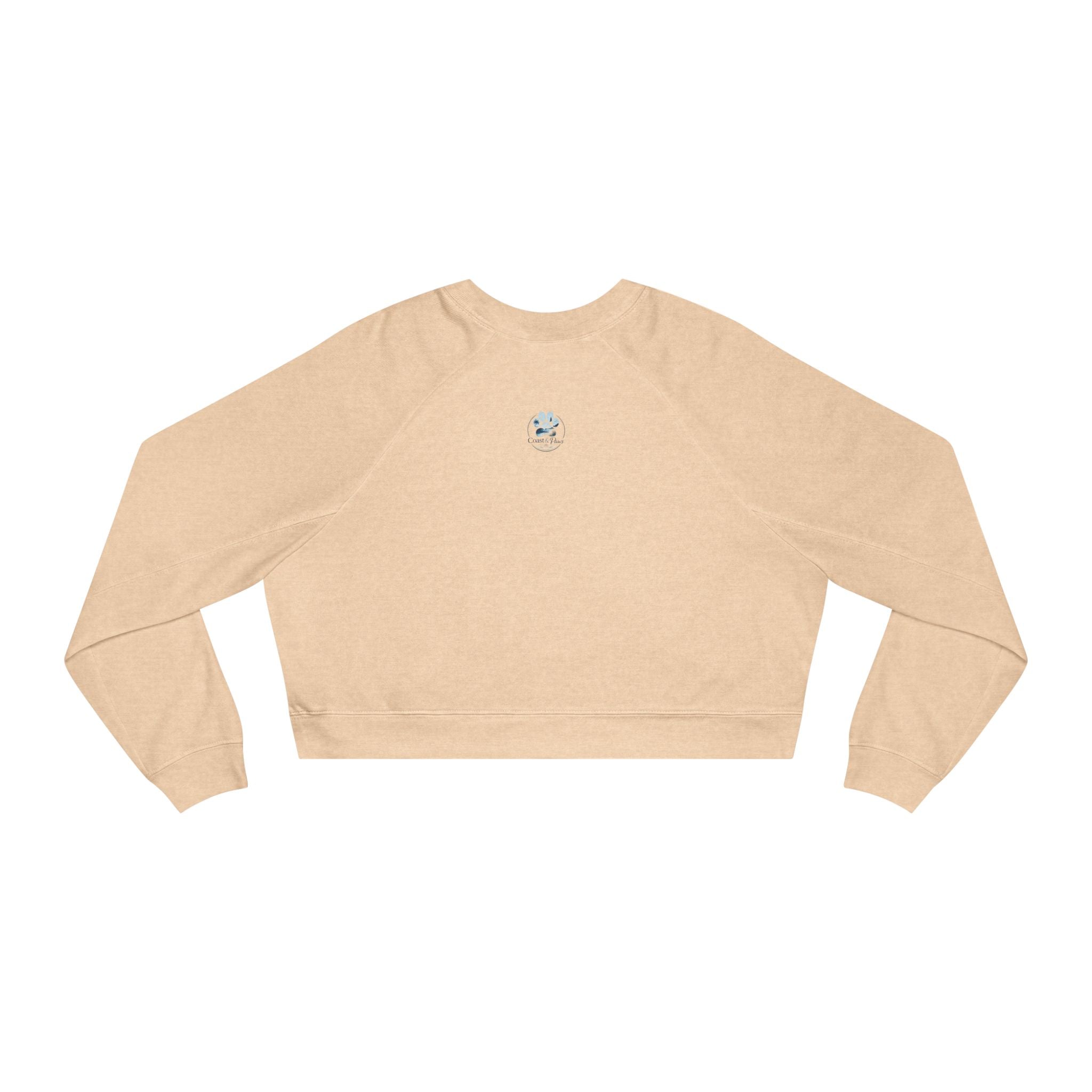 Cropped Pullover – Golden Retriever Beach "Sip Happens My Dog Understands" Graphic