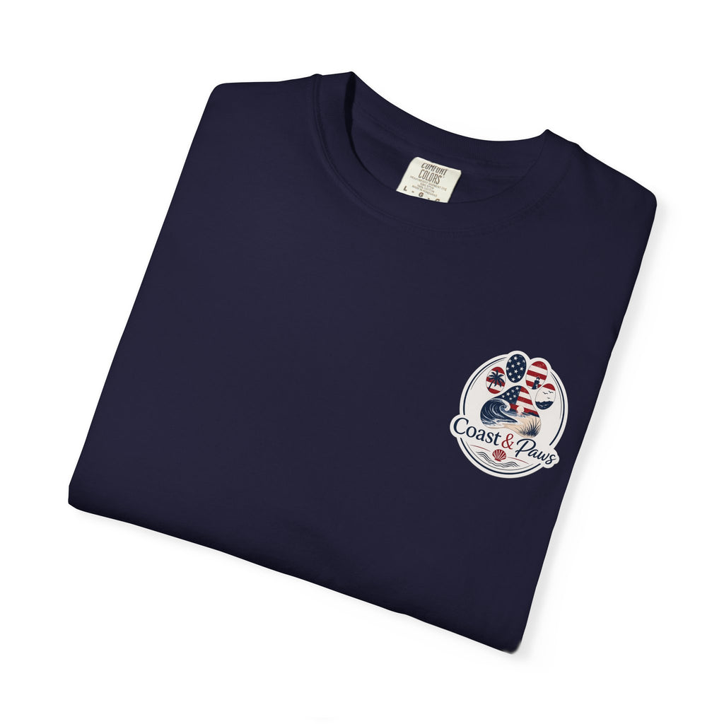 Coast & Paws Signature (Red, White & Blue) Unisex Garment-Dyed T-shirt