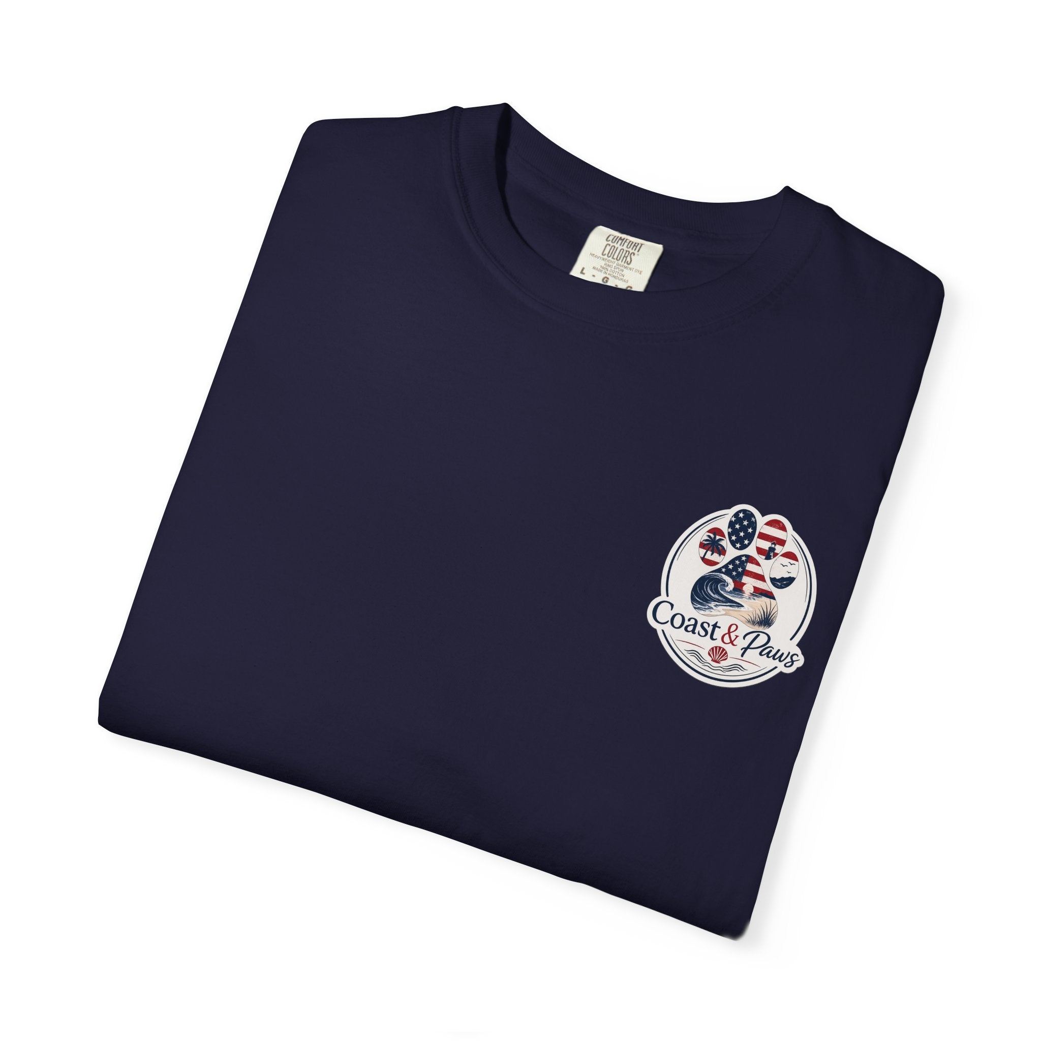 Coast & Paws Signature (Red, White & Blue) Unisex Garment-Dyed T-shirt