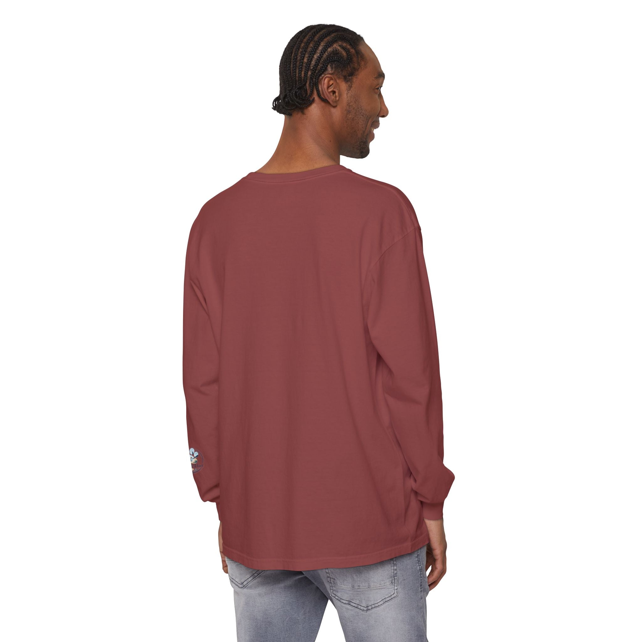 Jeep Girl Long Sleeve Tee — Fall Adventure Pumpkins & Dog Graphic