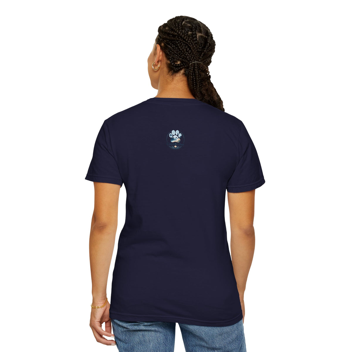 Ocean Paw Surf T-Shirt — Beach Sunset Paw Print Tee