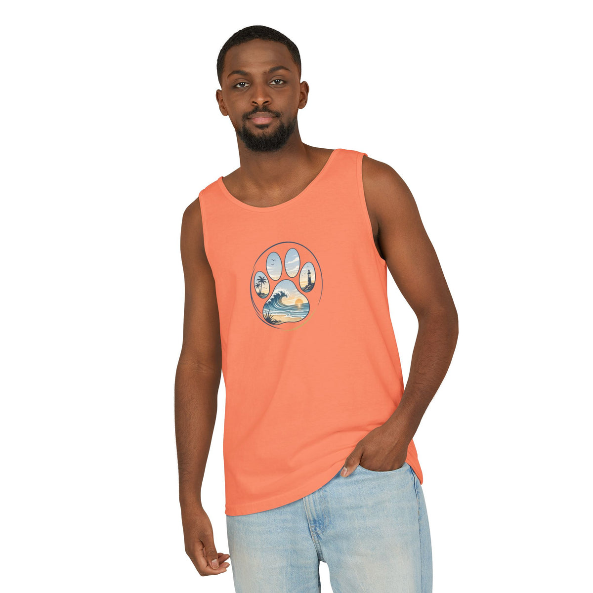 Coast & Paws Signature Unisex Surf Tank Top — Beach Vibes Tank